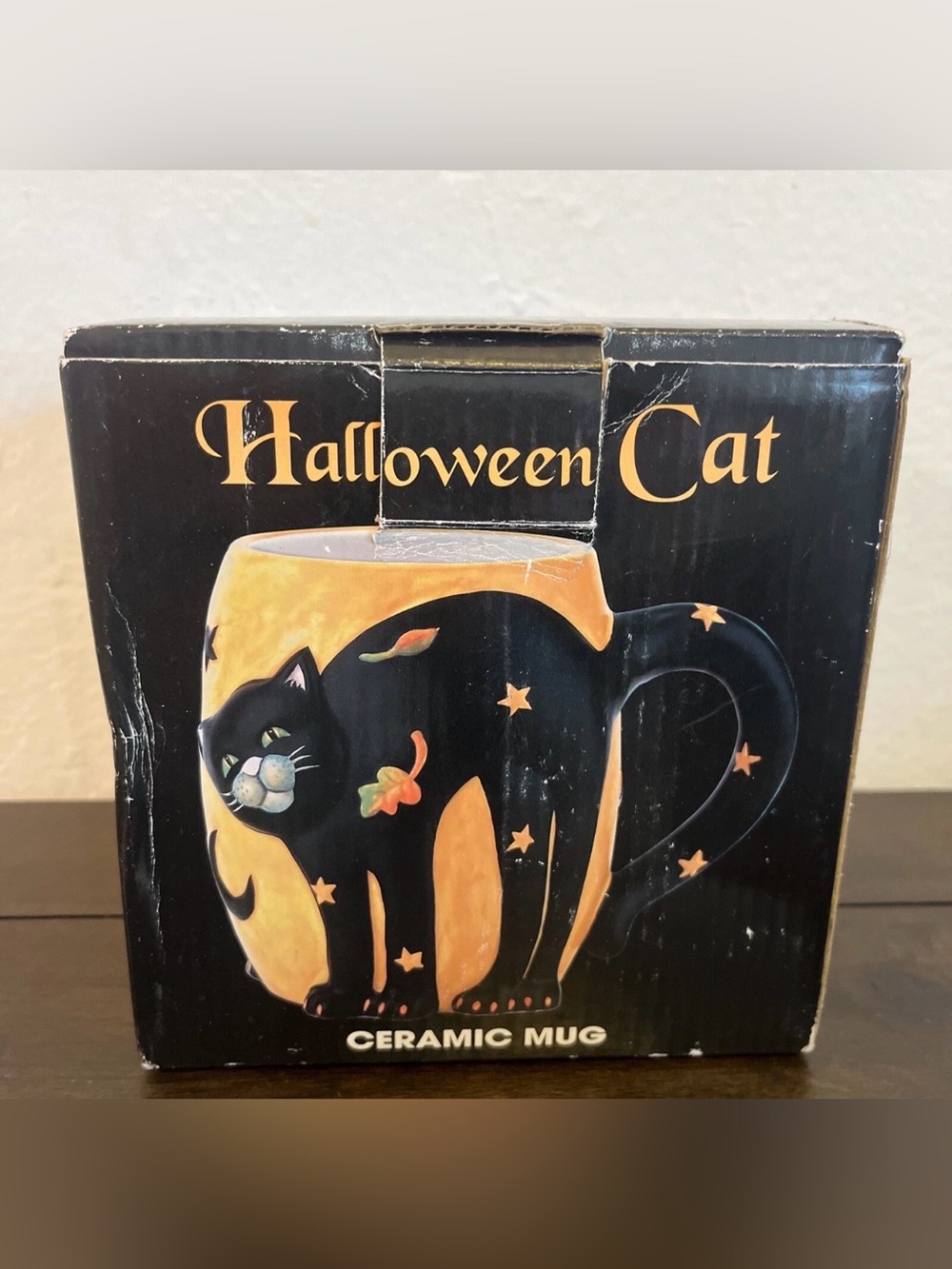 Black Cat Mug Susan Winget Halloween Jumbo Size Stars Moon - Picture 9 of 9